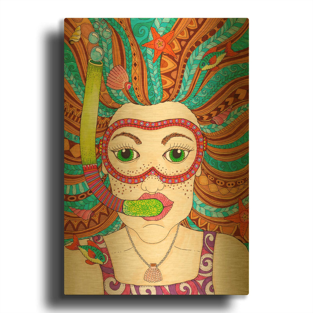 'Tropical Paradise 10' By Hello Angel Gold Metal Wall Art