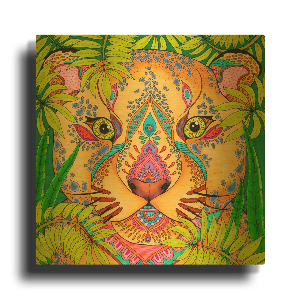 'Tropical Paradise 14' By Hello Angel Gold Metal Wall Art