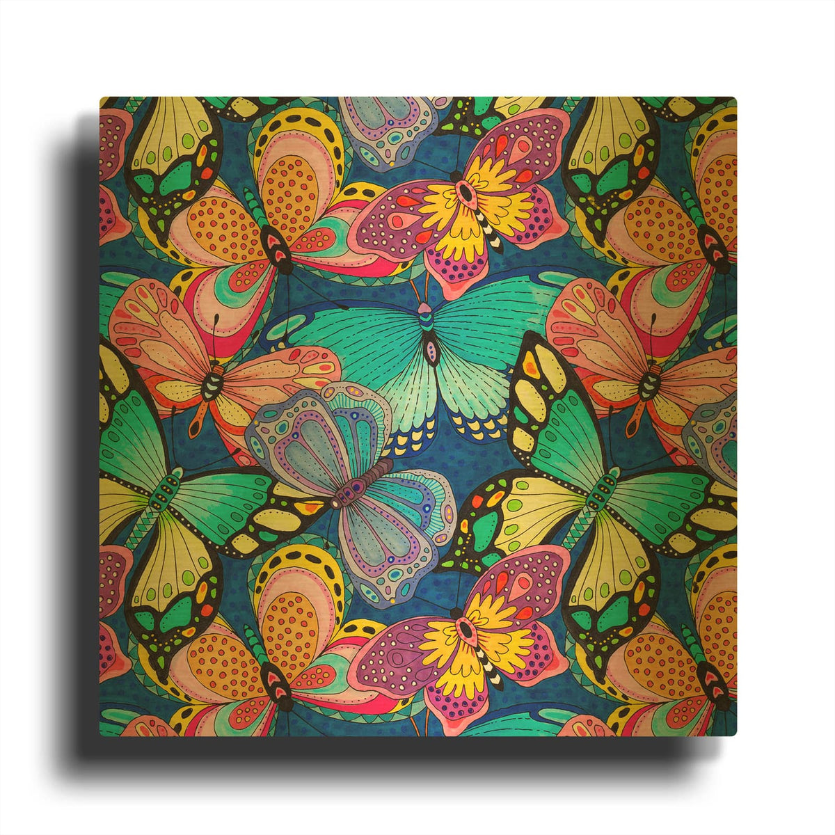 'Tropical Paradise 21' By Hello Angel Gold Metal Wall Art