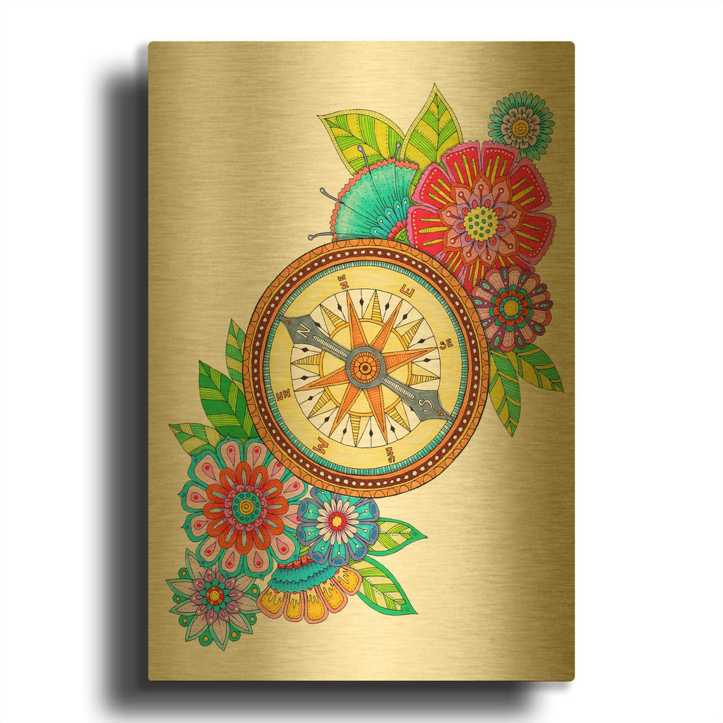 'Jungle Safari 6' By Hello Angel Gold Metal Wall Art