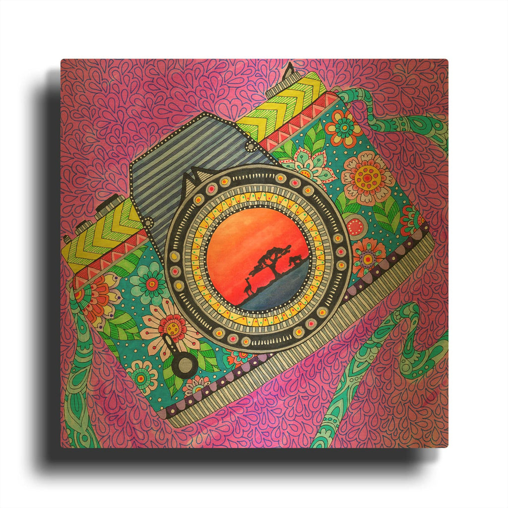 'Jungle Safari 7' By Hello Angel Gold Metal Wall Art