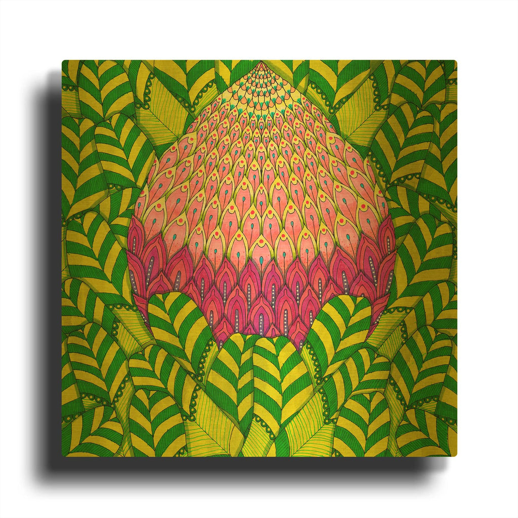 'Jungle Safari 8' By Hello Angel Gold Metal Wall Art