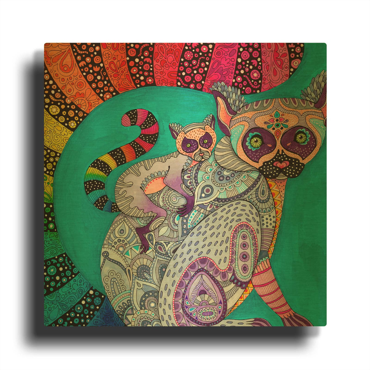 'Jungle Safari 13' By Hello Angel Gold Metal Wall Art