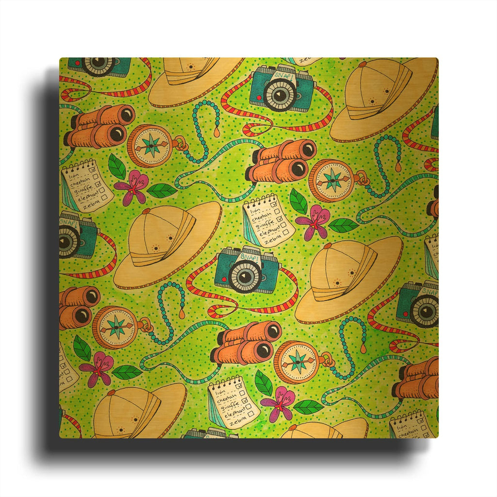 'Jungle Safari 17' By Hello Angel Gold Metal Wall Art