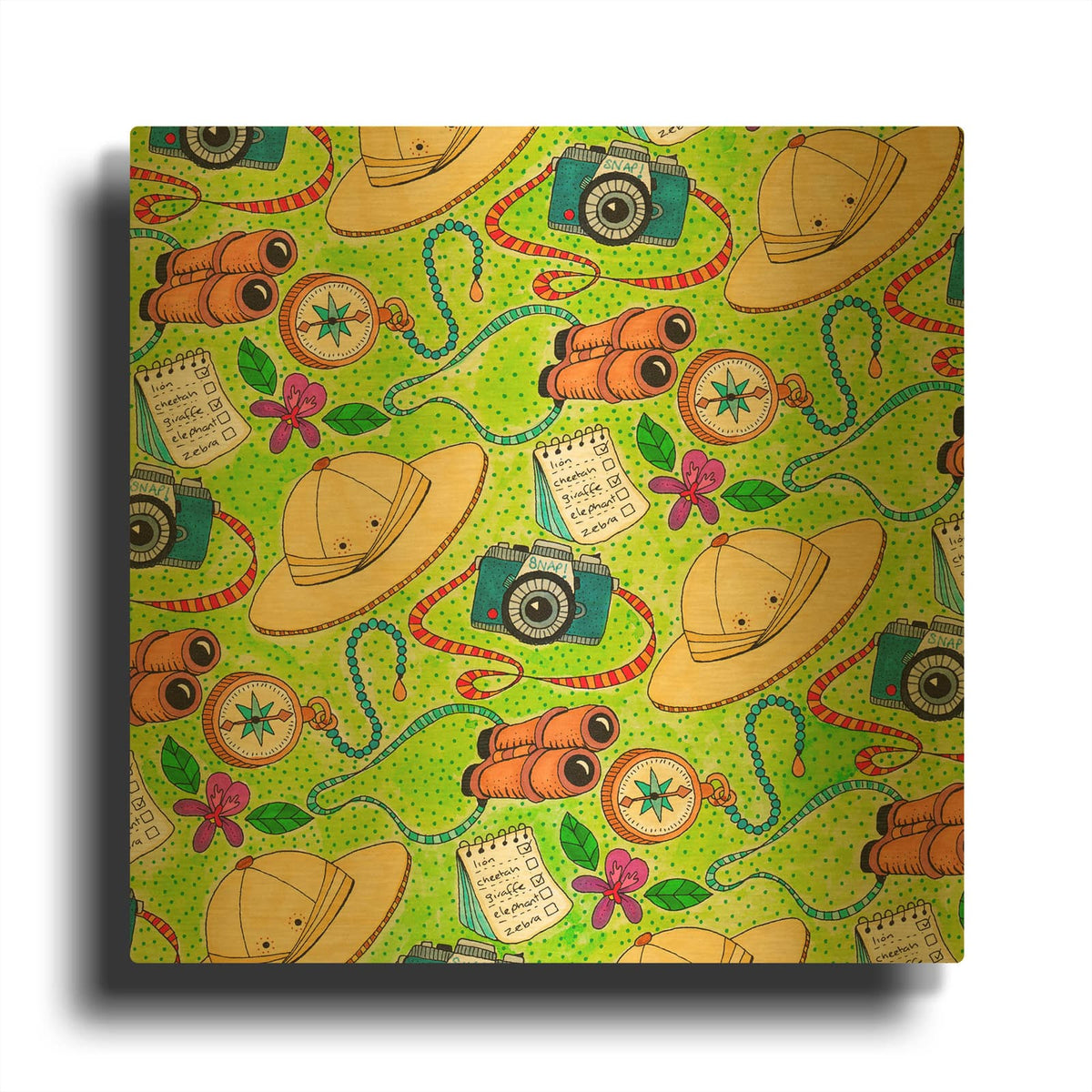'Jungle Safari 17' By Hello Angel Gold Metal Wall Art