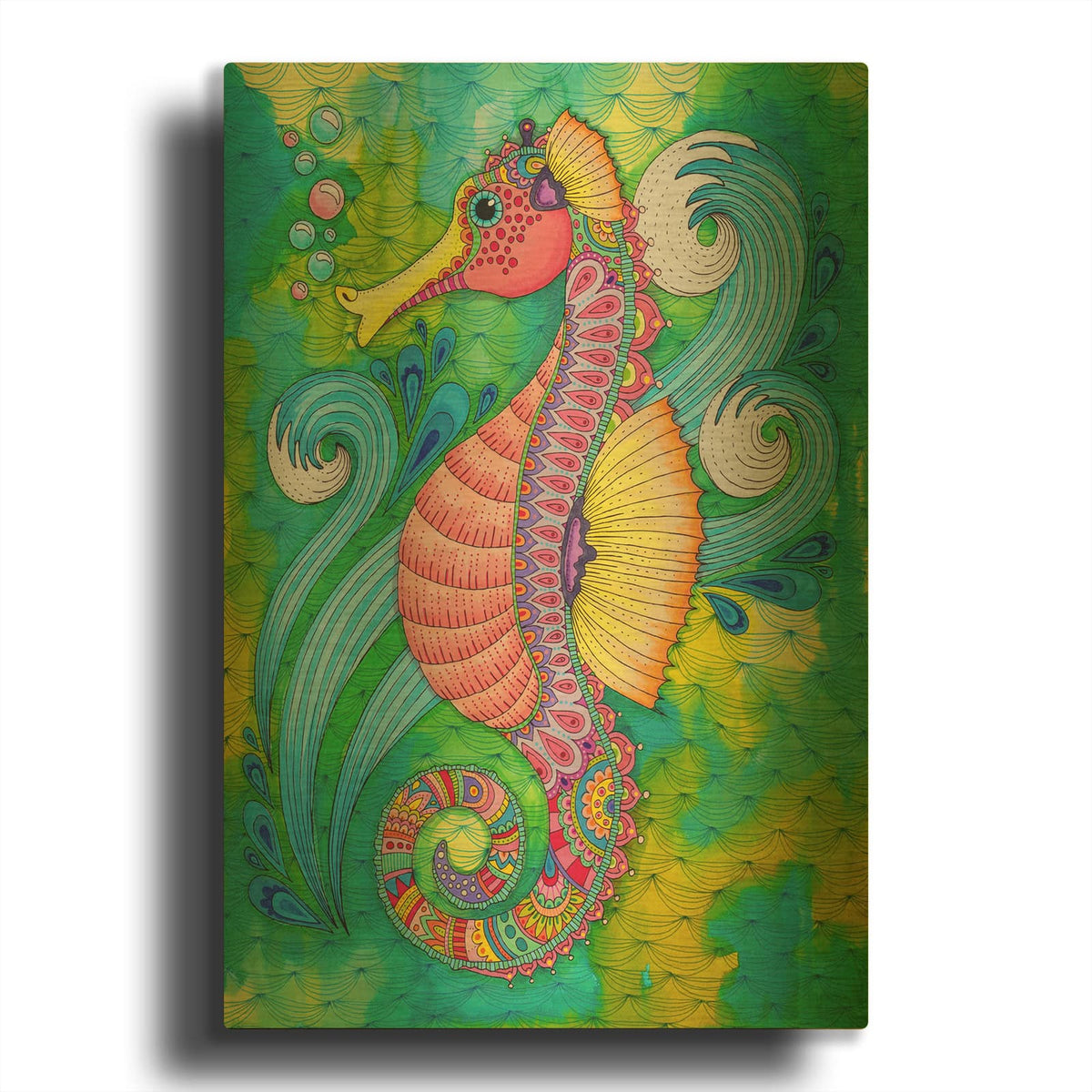 'Tropical Paradise 26' By Hello Angel Gold Metal Wall Art
