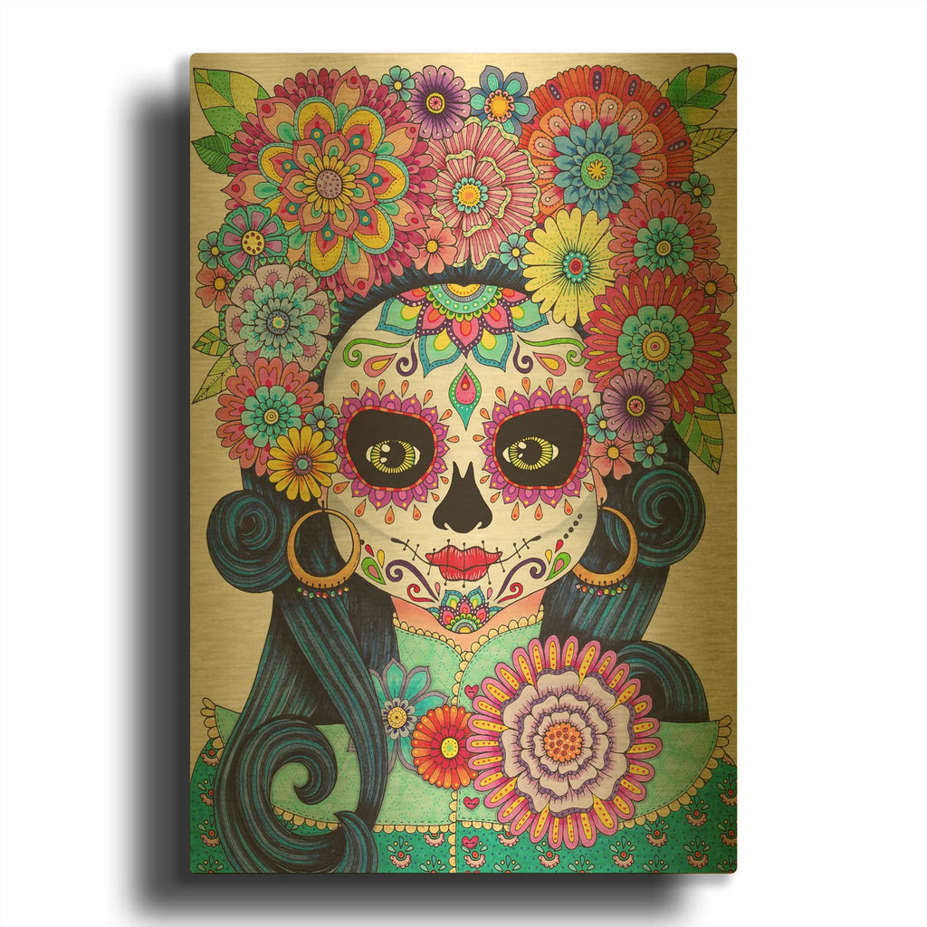 'Beautiful Belles 1' By Hello Angel Gold Metal Wall Art
