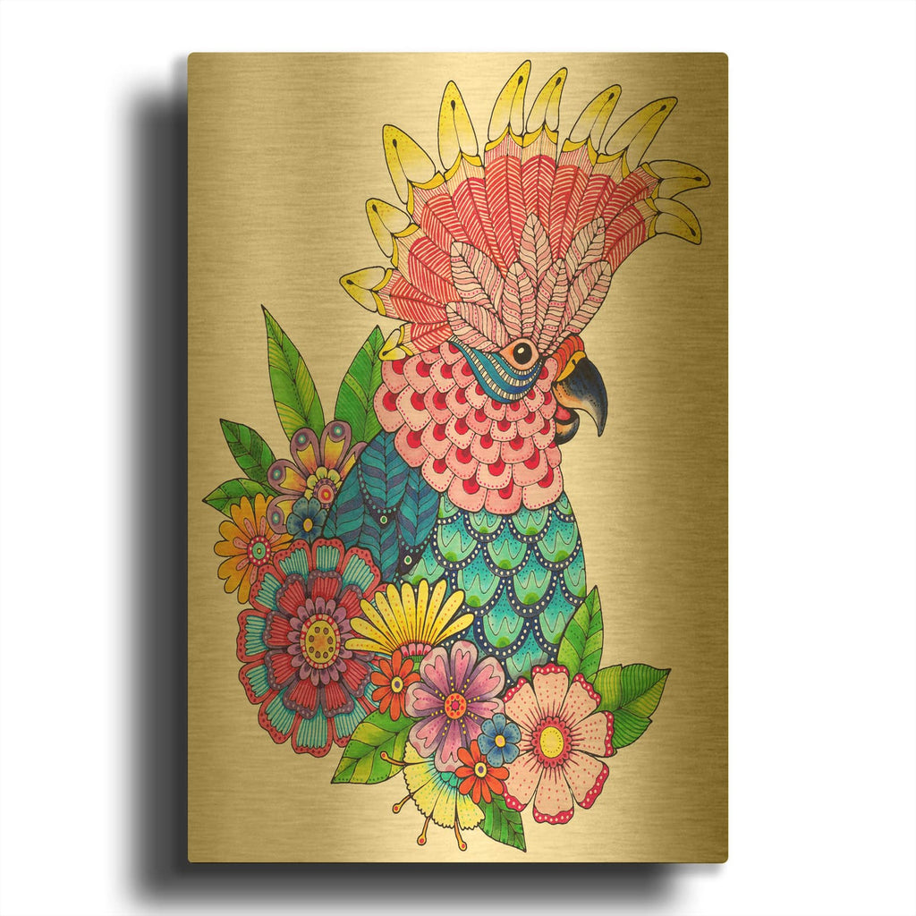 'Winged Things 14' By Hello Angel Gold Metal Wall Art