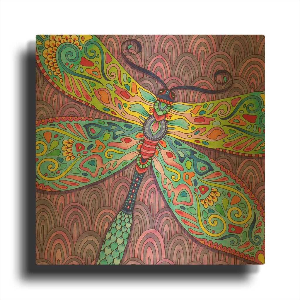 'Winged Things 3' By Hello Angel Gold Metal Wall Art