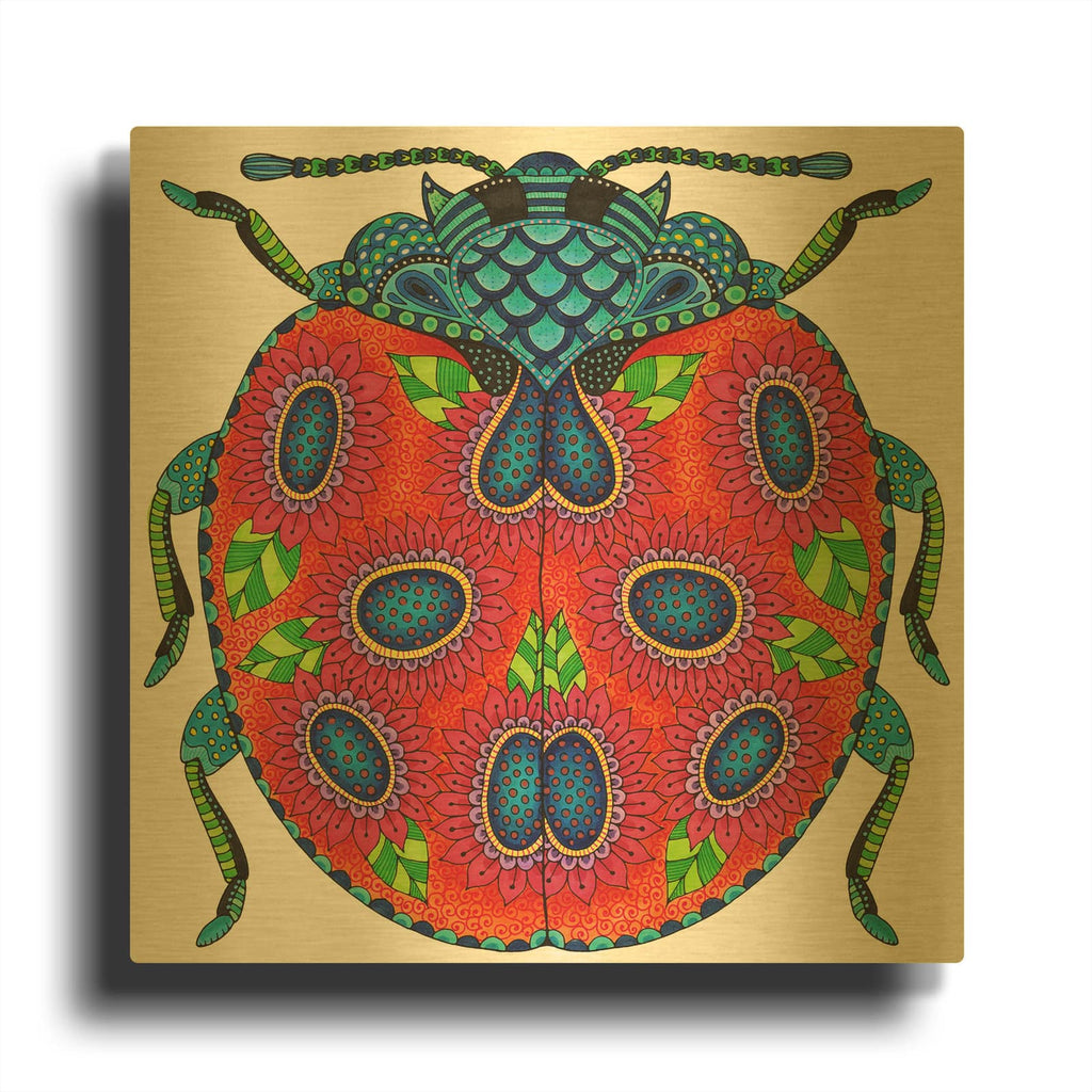 'Winged Things 4' By Hello Angel Gold Metal Wall Art