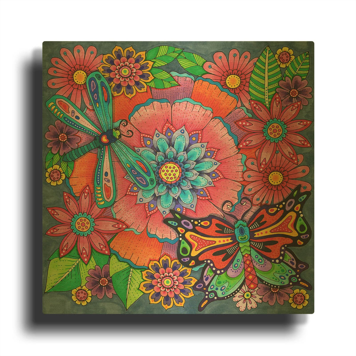 'Winged Things 17' By Hello Angel Gold Metal Wall Art