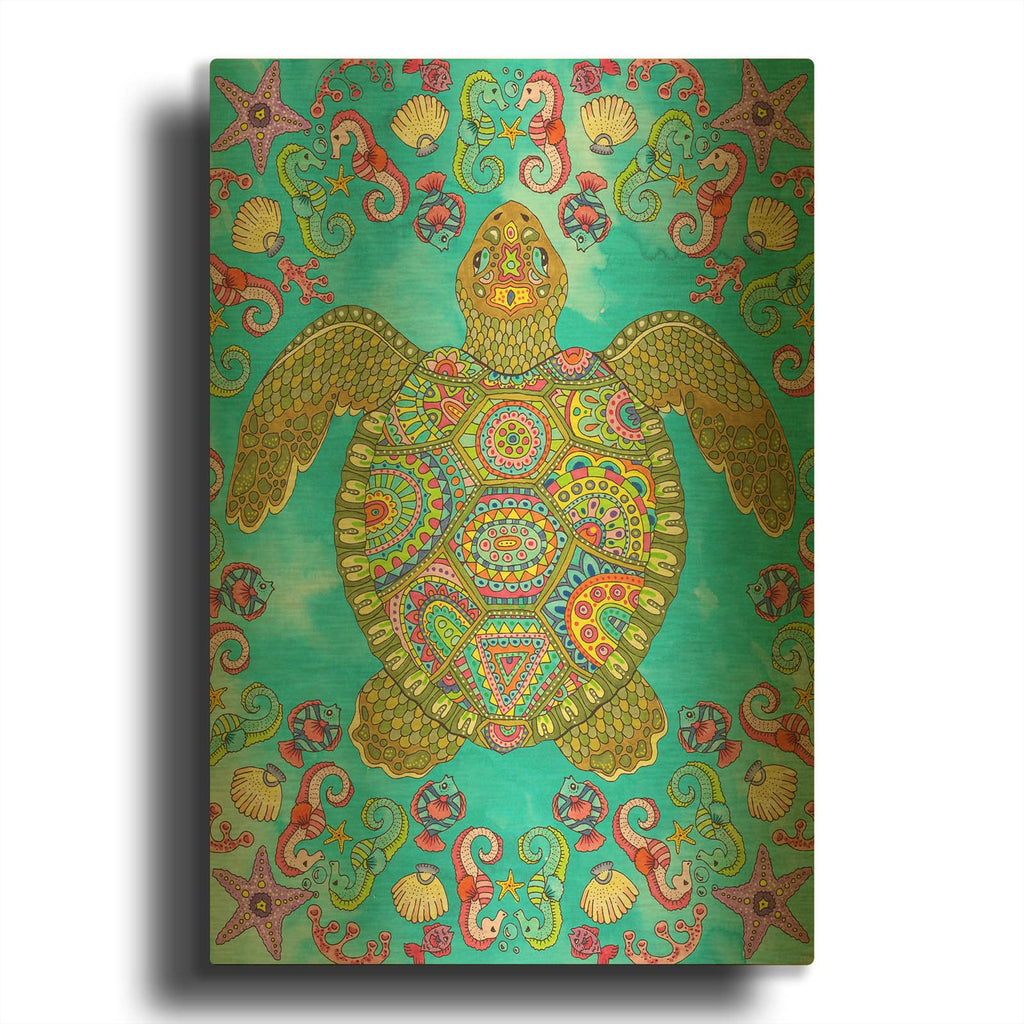 'Tropical Paradise 15' By Hello Angel Gold Metal Wall Art