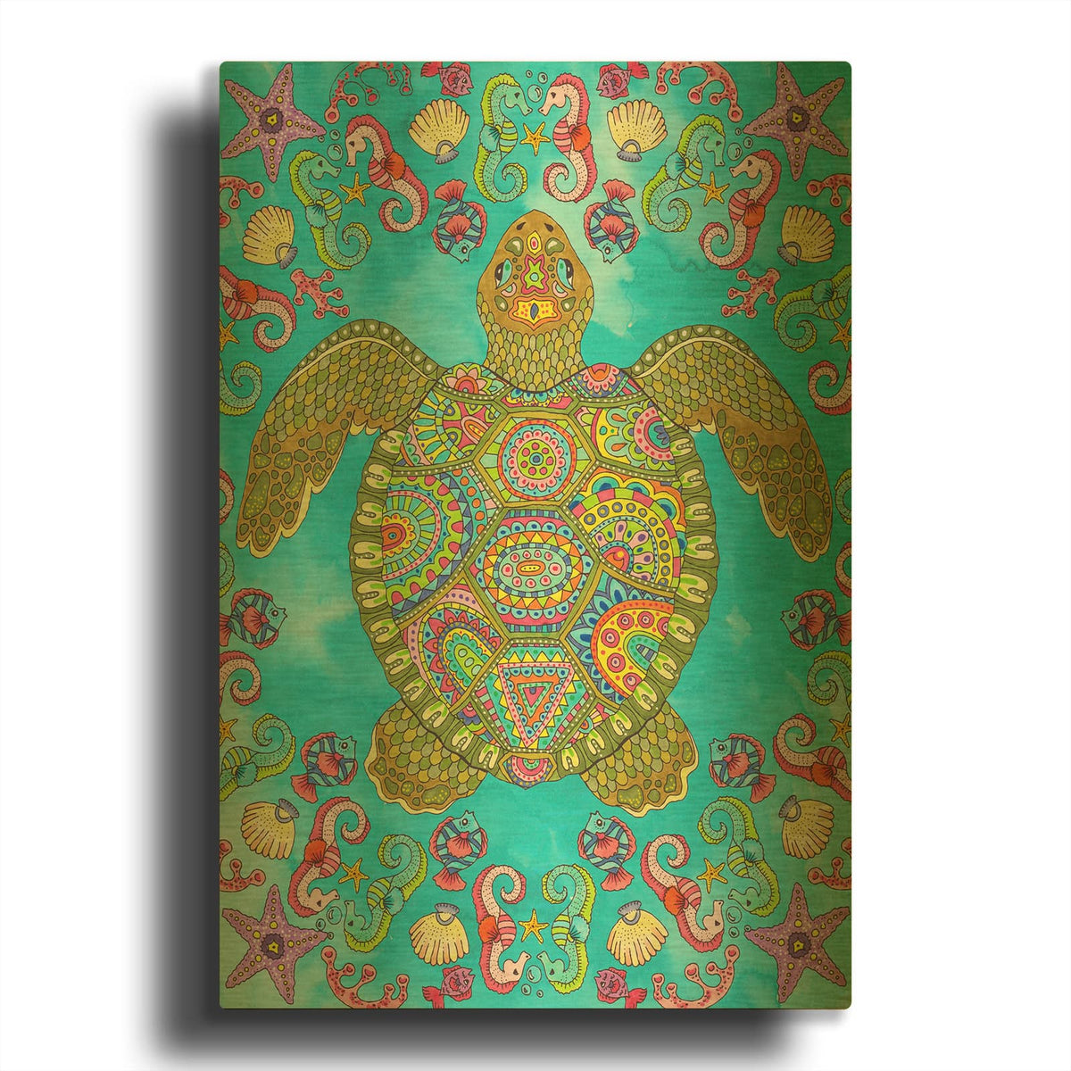 'Tropical Paradise 15' By Hello Angel Gold Metal Wall Art
