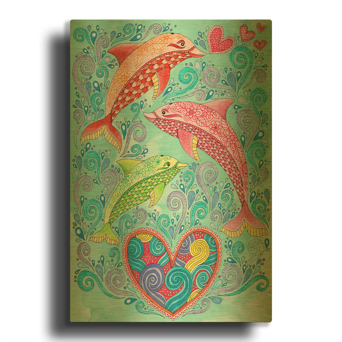 'Tropical Paradise 17' By Hello Angel Gold Metal Wall Art