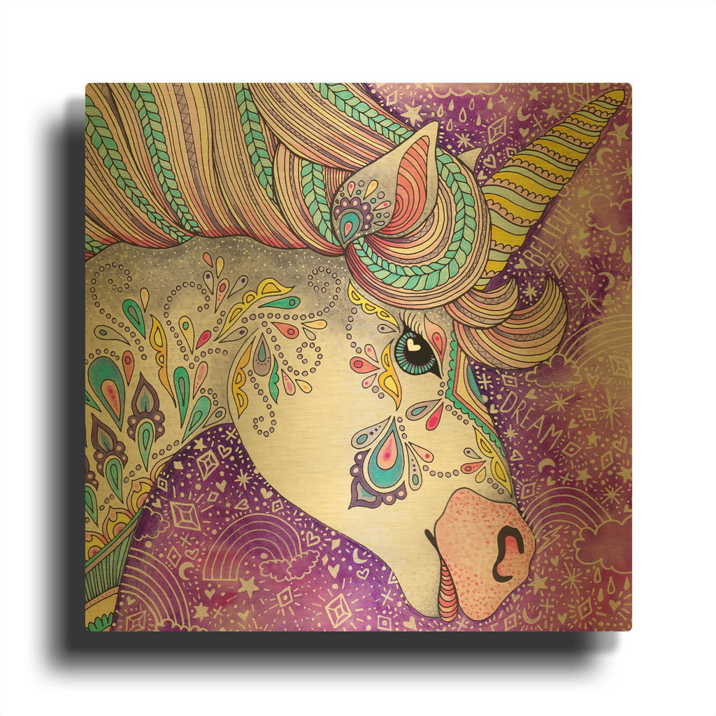 'I Believe 3' By Hello Angel Gold Metal Wall Art