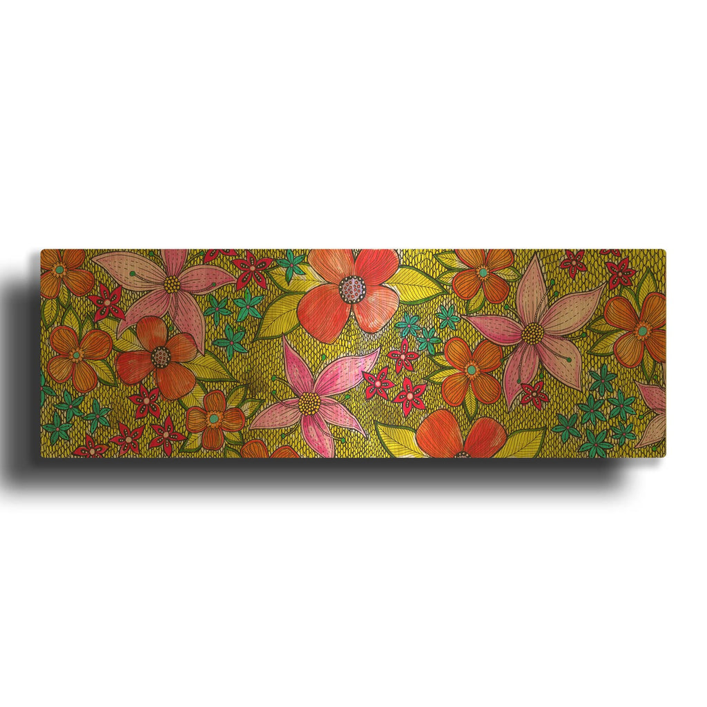 'Island Florals' By Hello Angel Gold Metal Wall Art