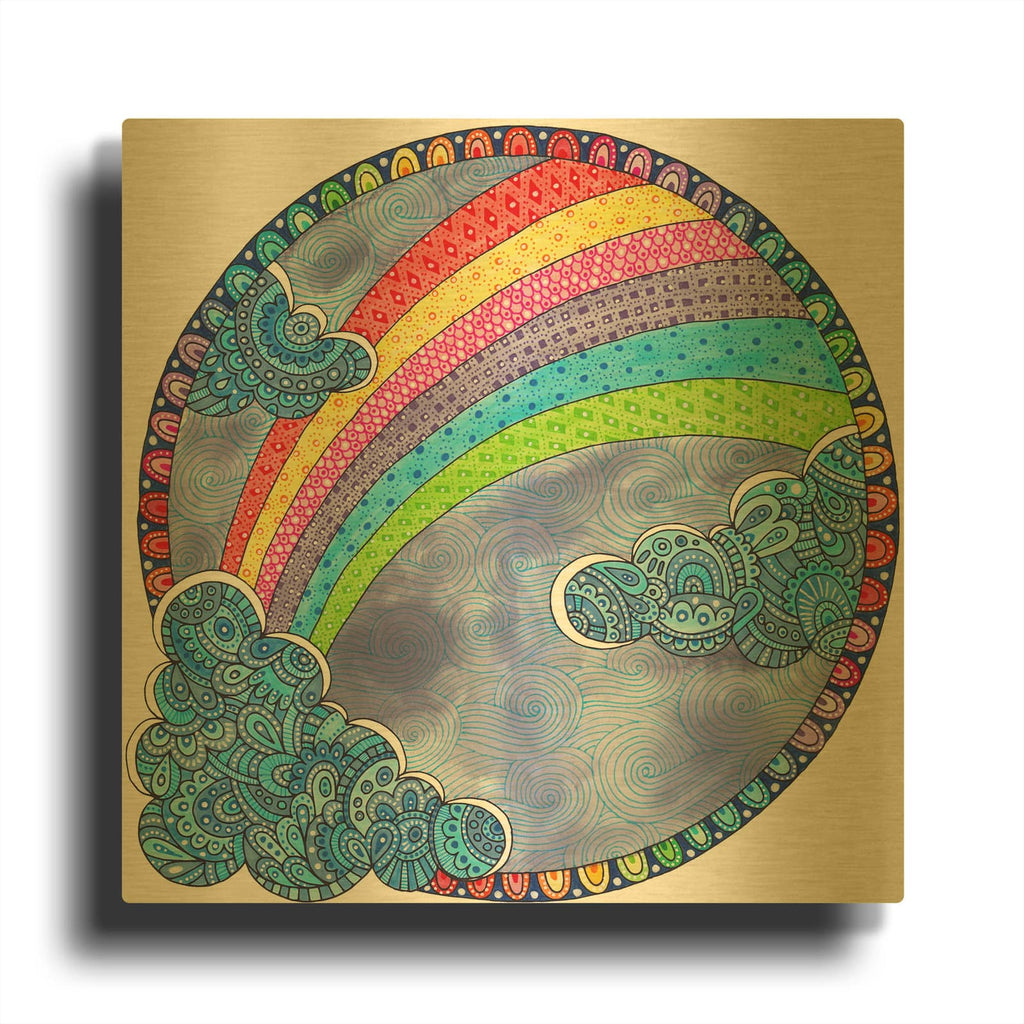 'I Believe 18' By Hello Angel Gold Metal Wall Art