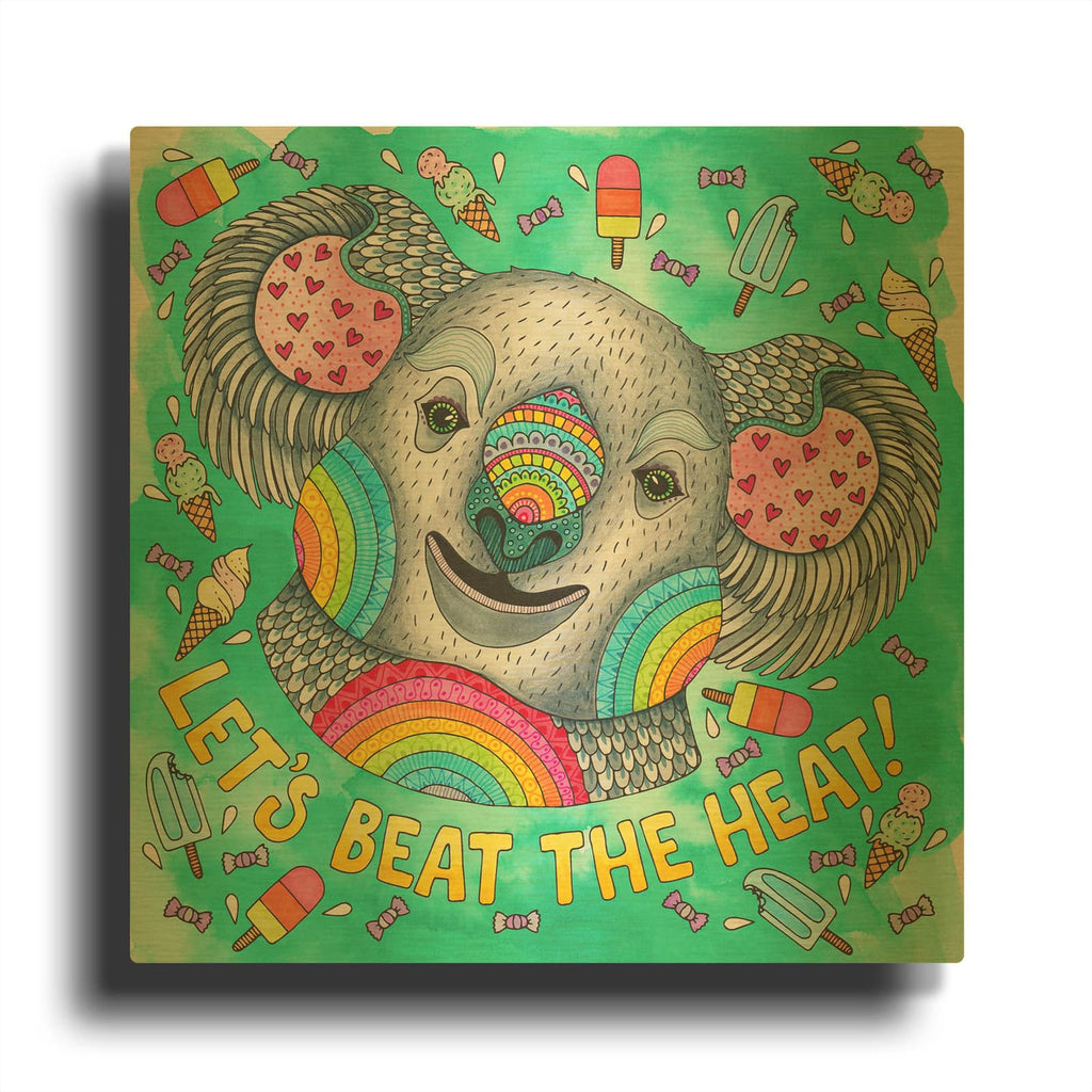 'Irresistible Animals 14' By Hello Angel Gold Metal Wall Art