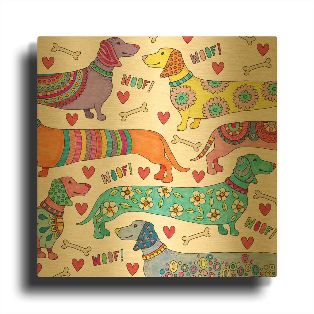 'Irresistible Animals 20' By Hello Angel Gold Metal Wall Art