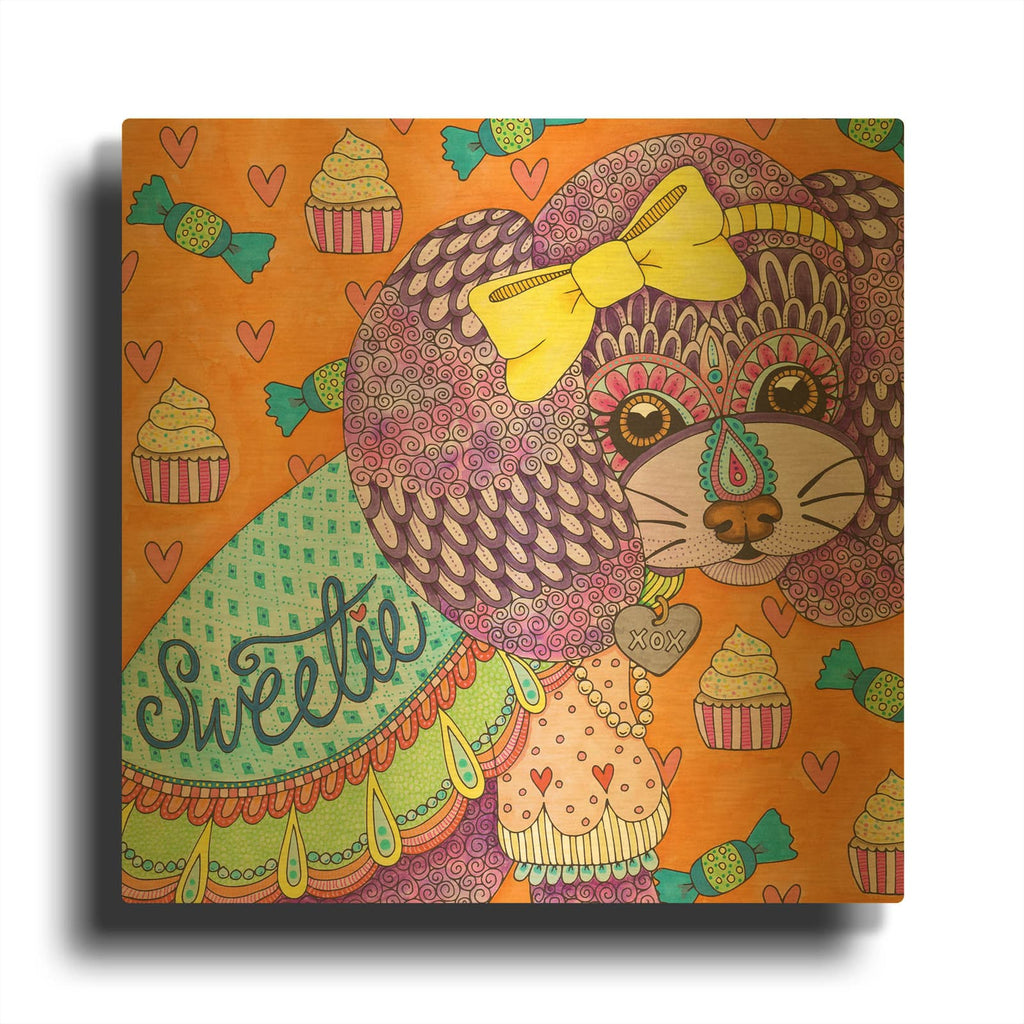 'Irresistible Animals 15' By Hello Angel Gold Metal Wall Art