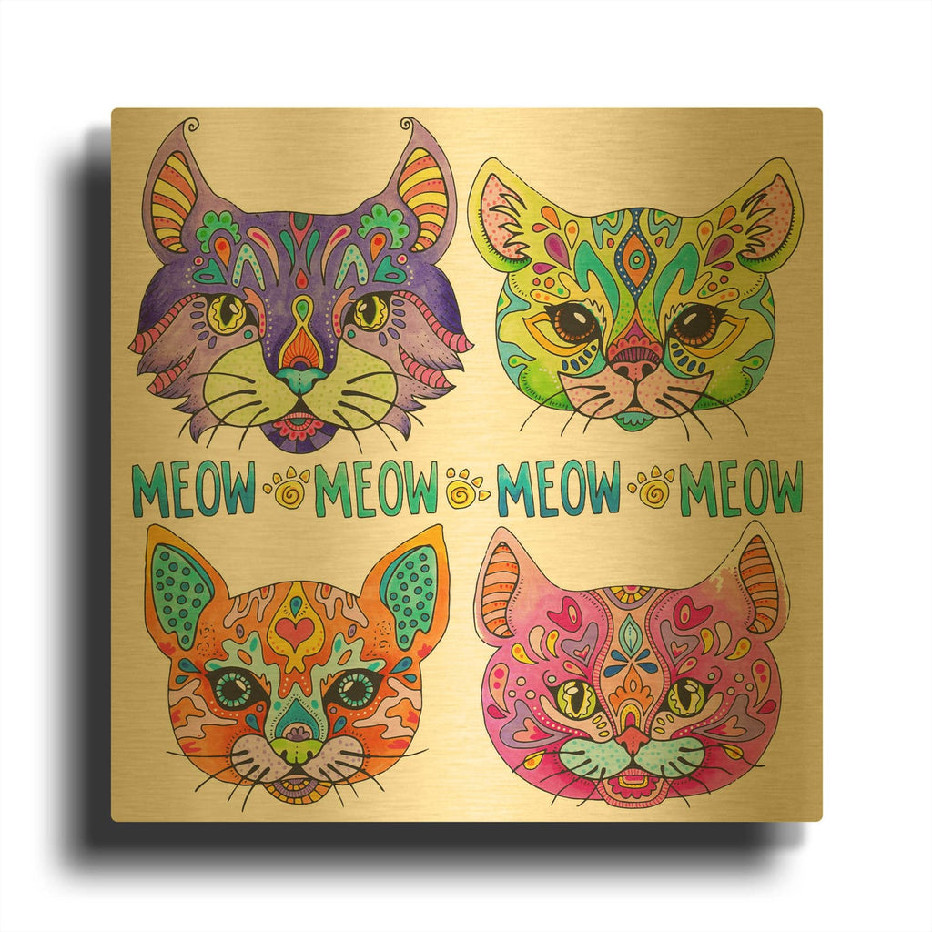 'Irresistible Animals 19' By Hello Angel Gold Metal Wall Art