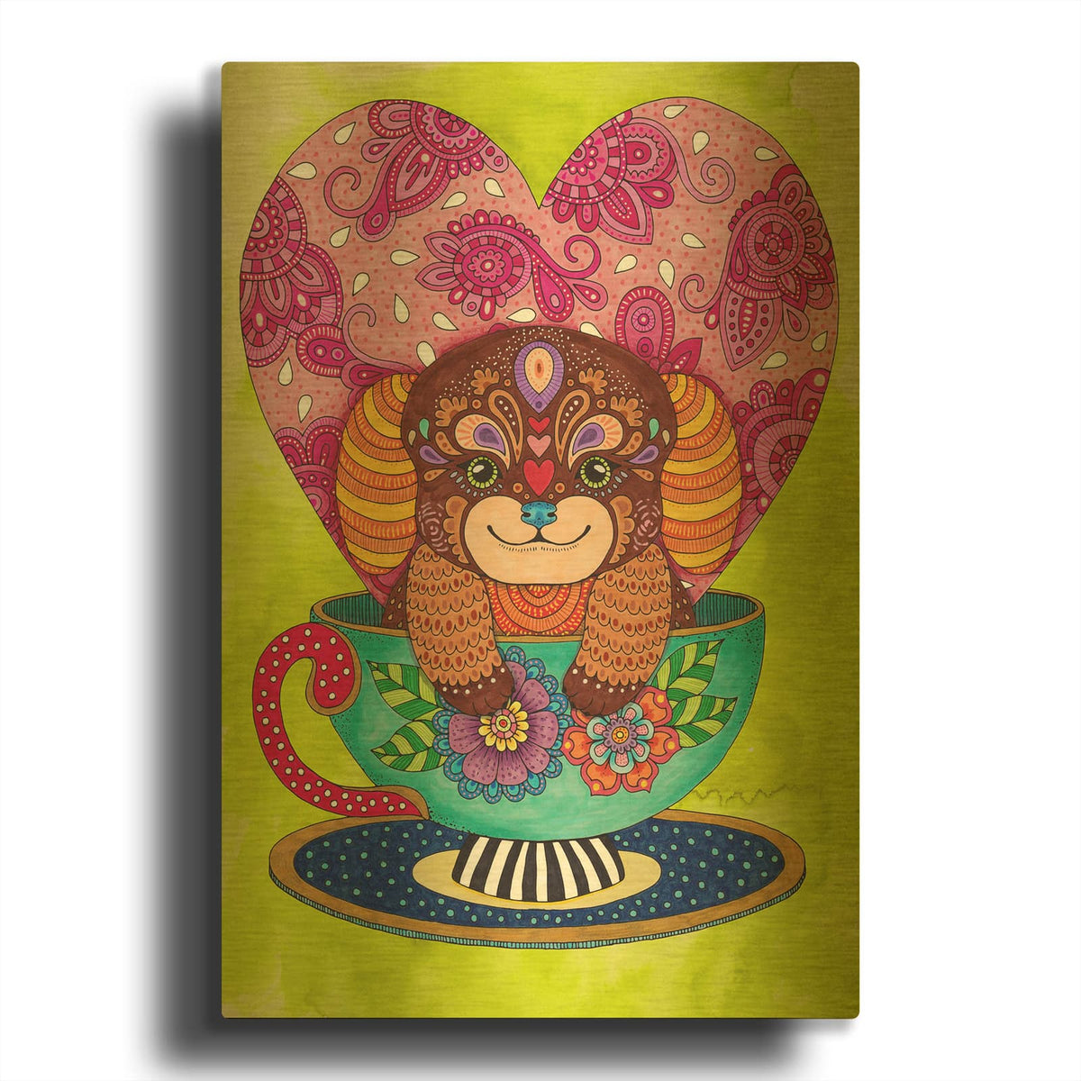 'Irresistible Animals 29' By Hello Angel Gold Metal Wall Art