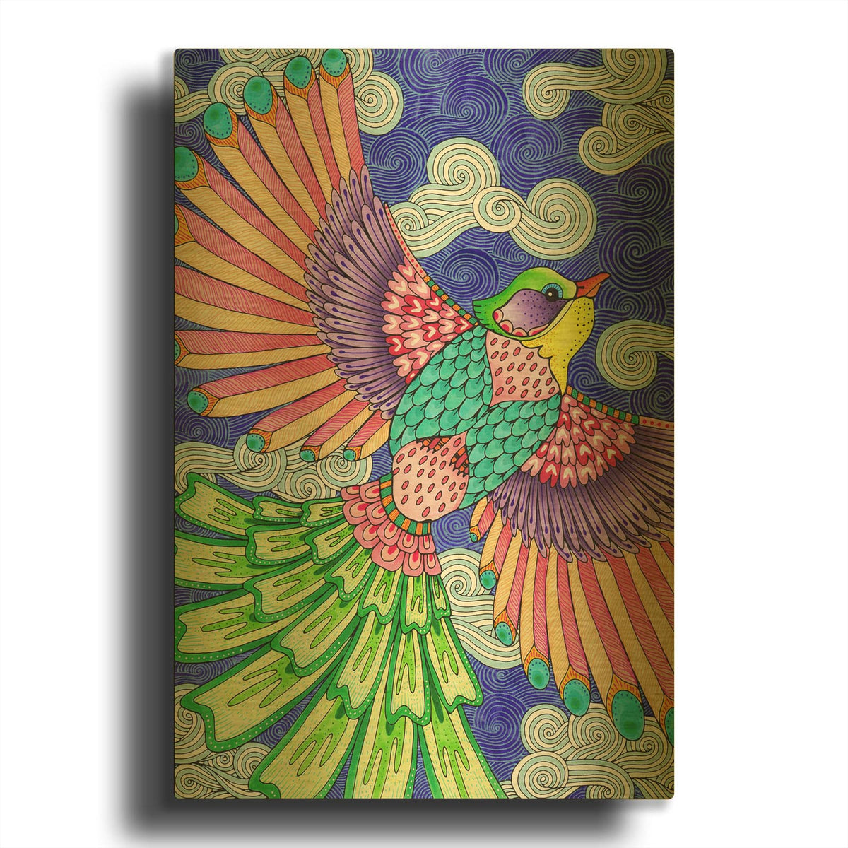 'Winged Things 23' By Hello Angel Gold Metal Wall Art