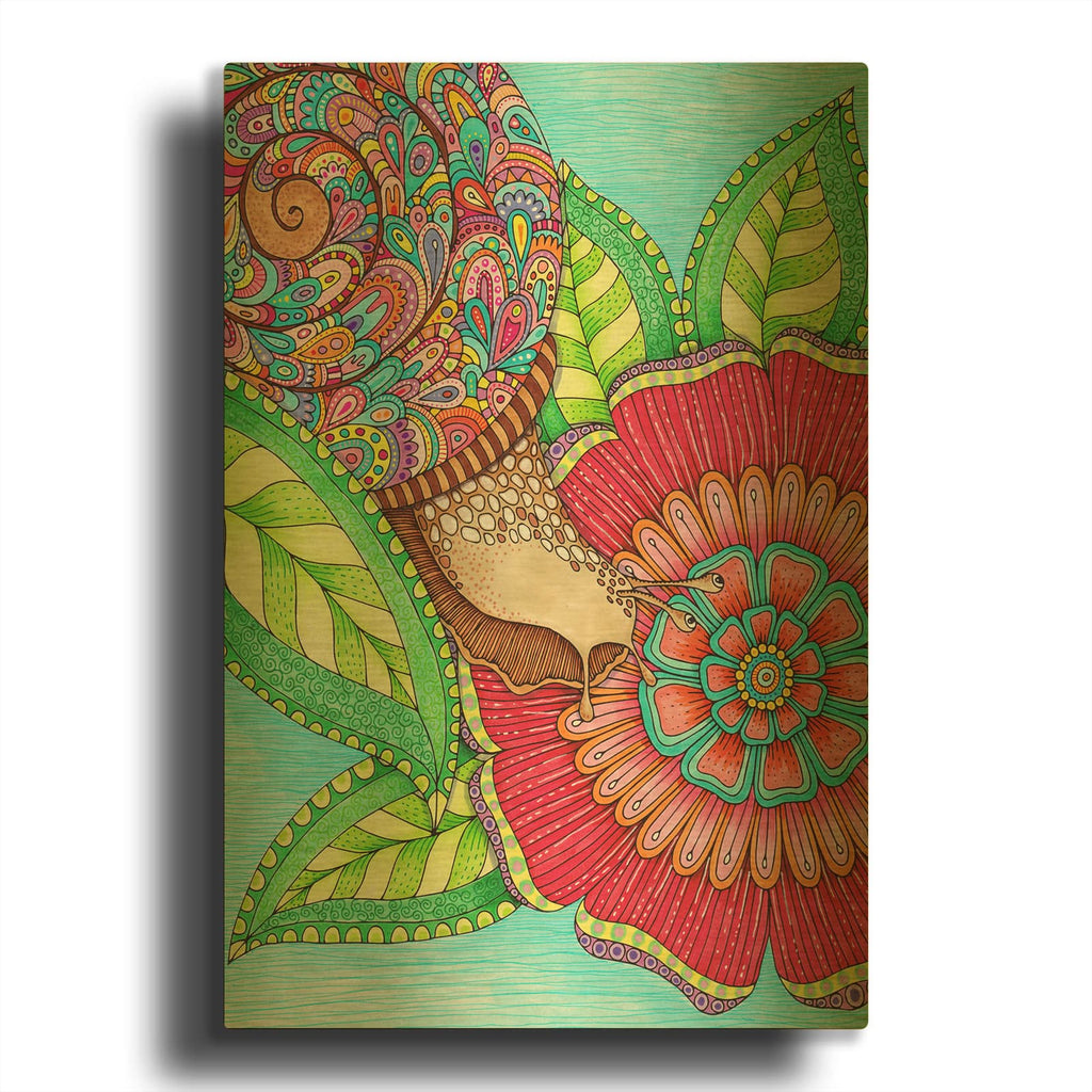 'Nature Loves 18' By Hello Angel Gold Metal Wall Art