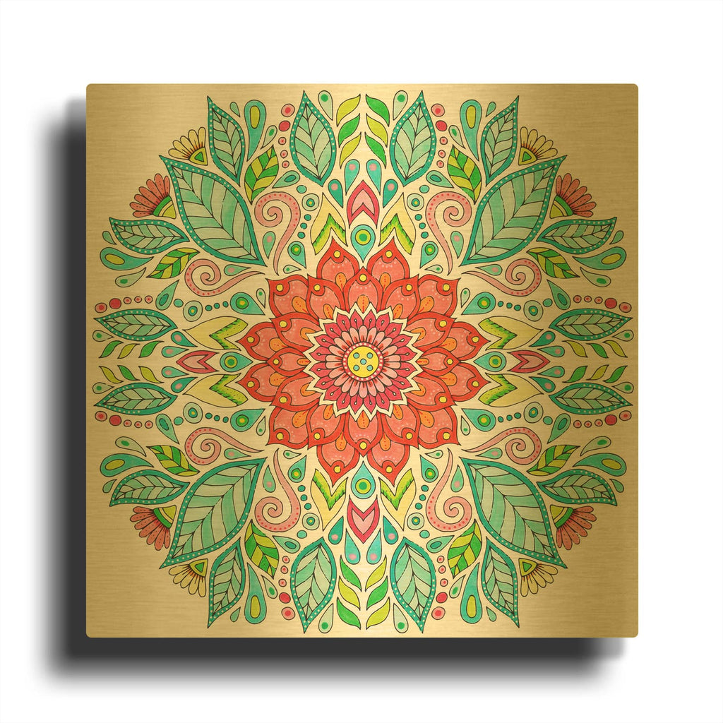'Nature Loves 10' By Hello Angel Gold Metal Wall Art