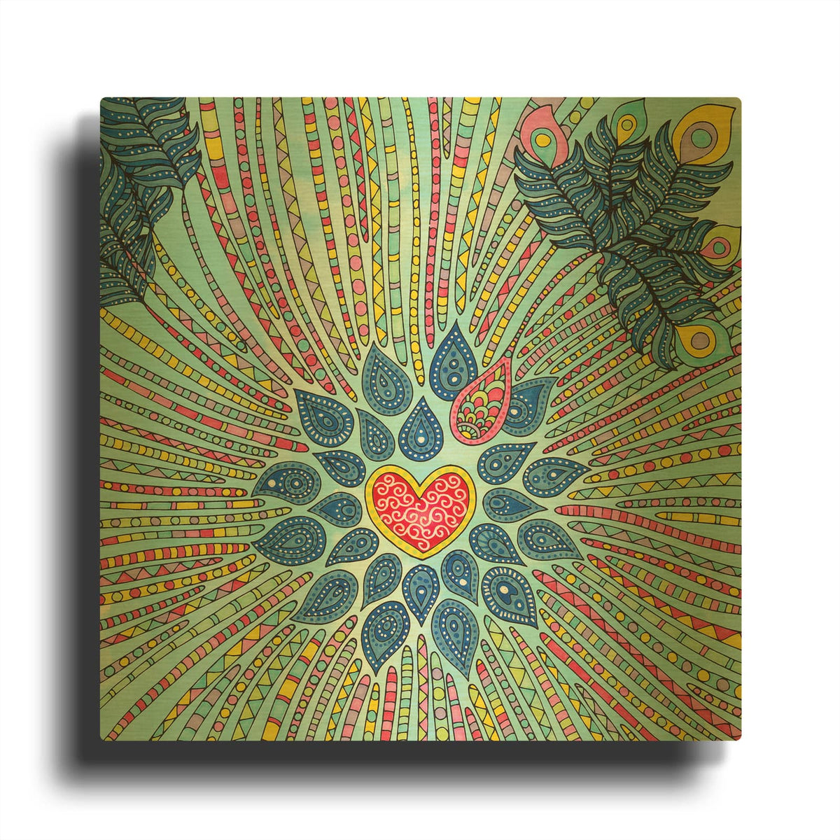 'Nature Loves 22' By Hello Angel Gold Metal Wall Art