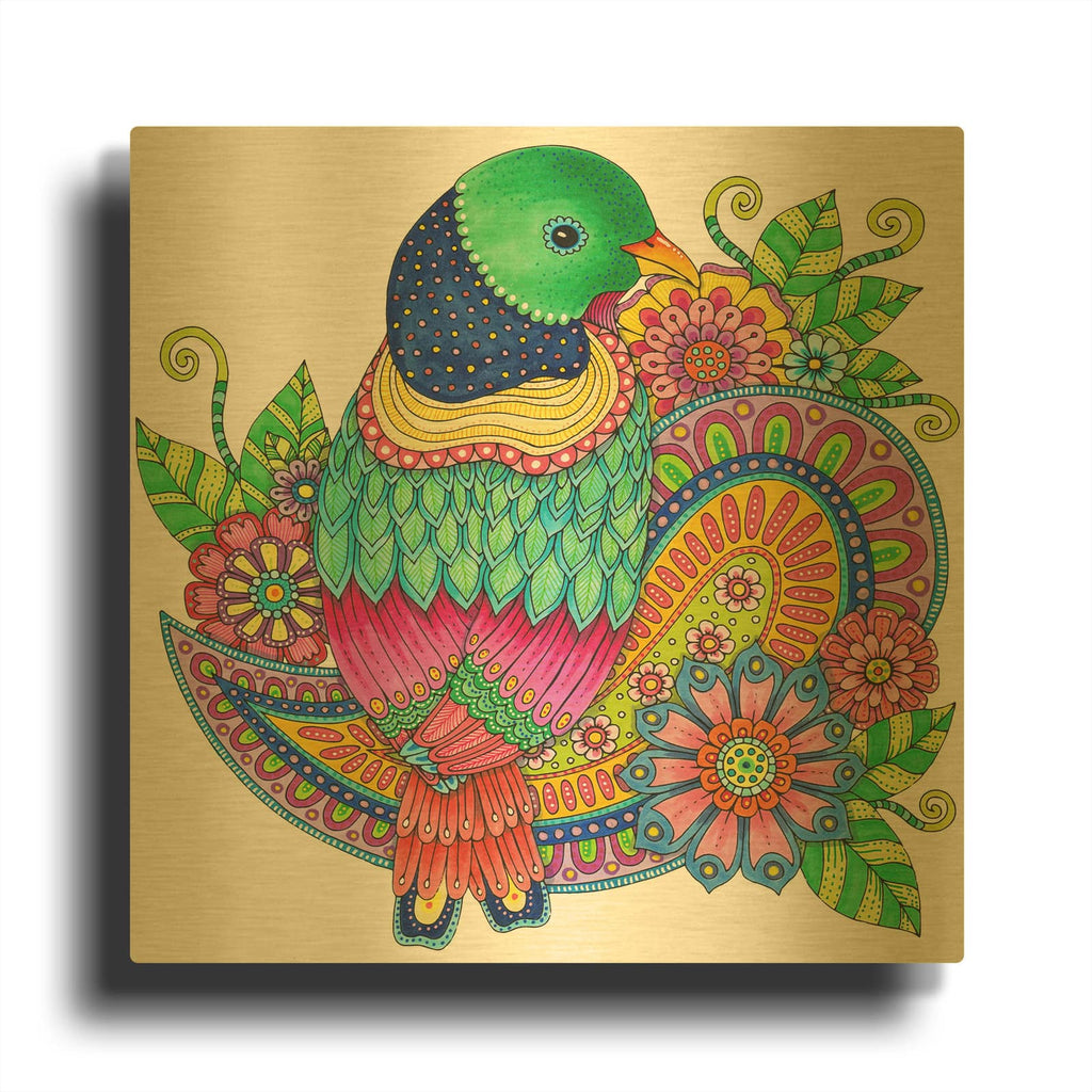 'Nature Loves 26' By Hello Angel Gold Metal Wall Art