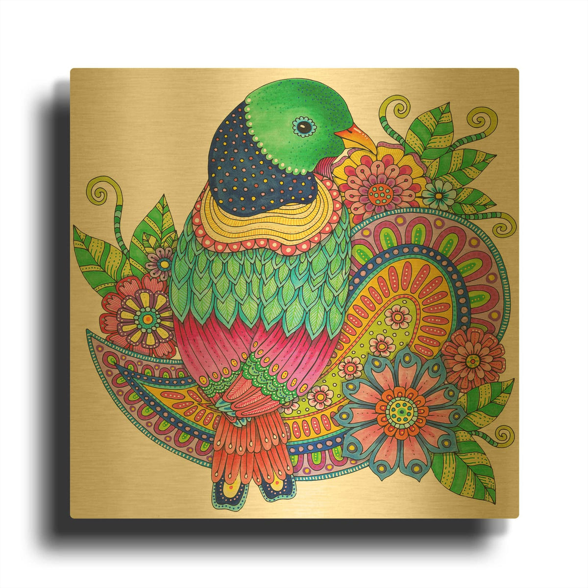 'Nature Loves 26' By Hello Angel Gold Metal Wall Art