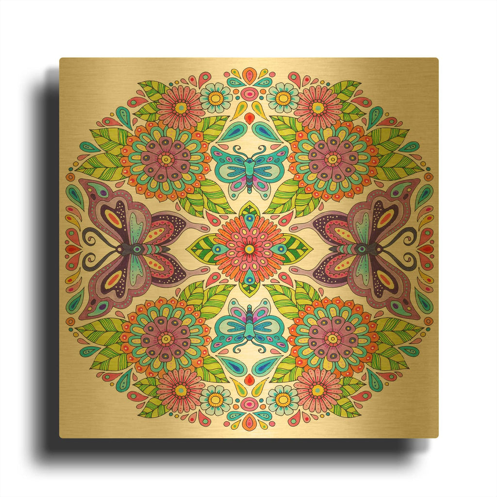 'Nature Loves 27' By Hello Angel Gold Metal Wall Art