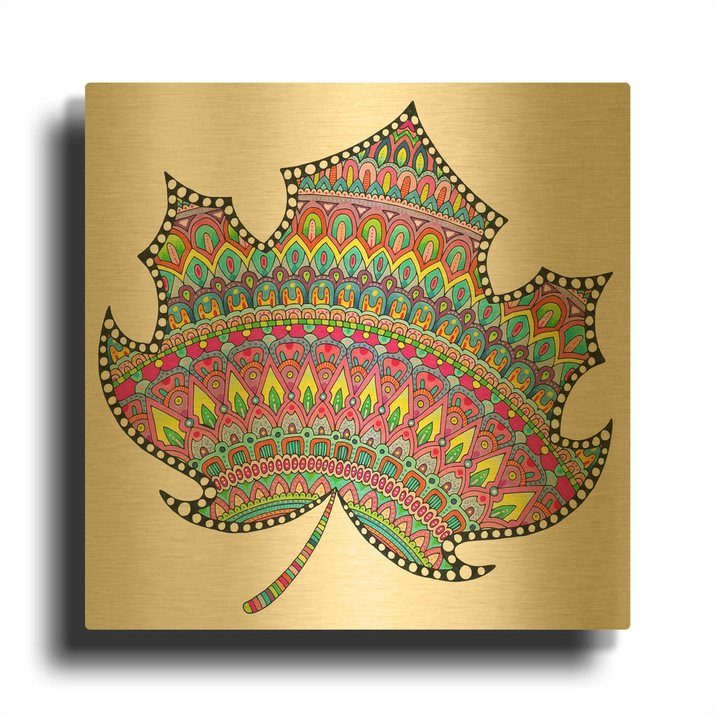 'Nature Loves 5' By Hello Angel Gold Metal Wall Art