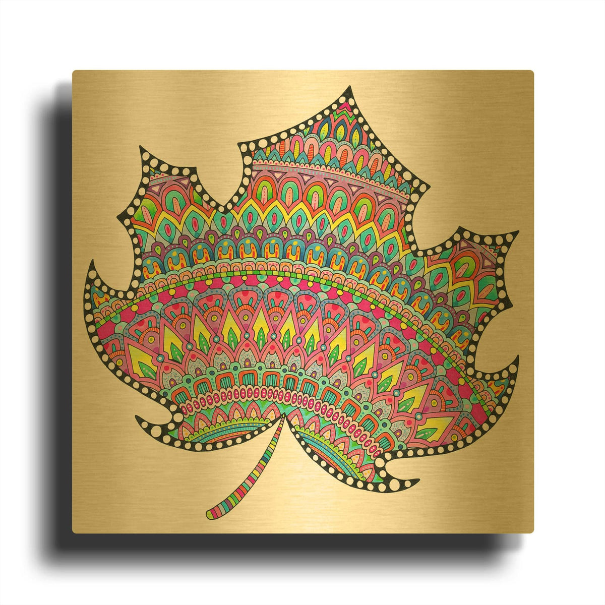 'Nature Loves 5' By Hello Angel Gold Metal Wall Art