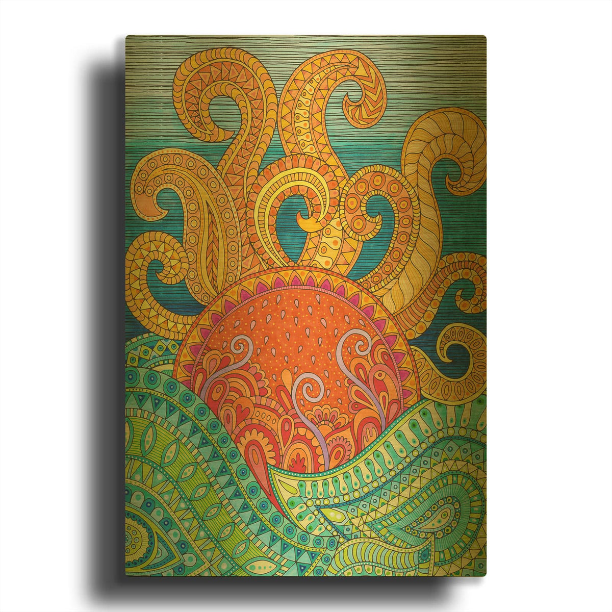 'Nature Loves 14' By Hello Angel Gold Metal Wall Art