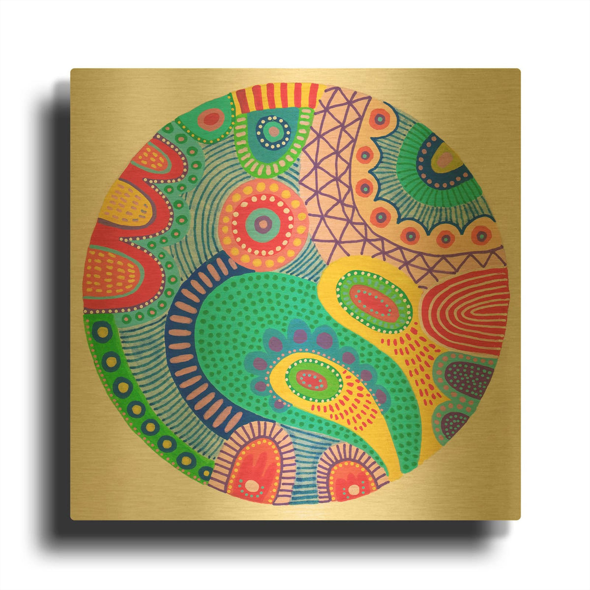 'Ripples' By Hello Angel Gold Metal Wall Art