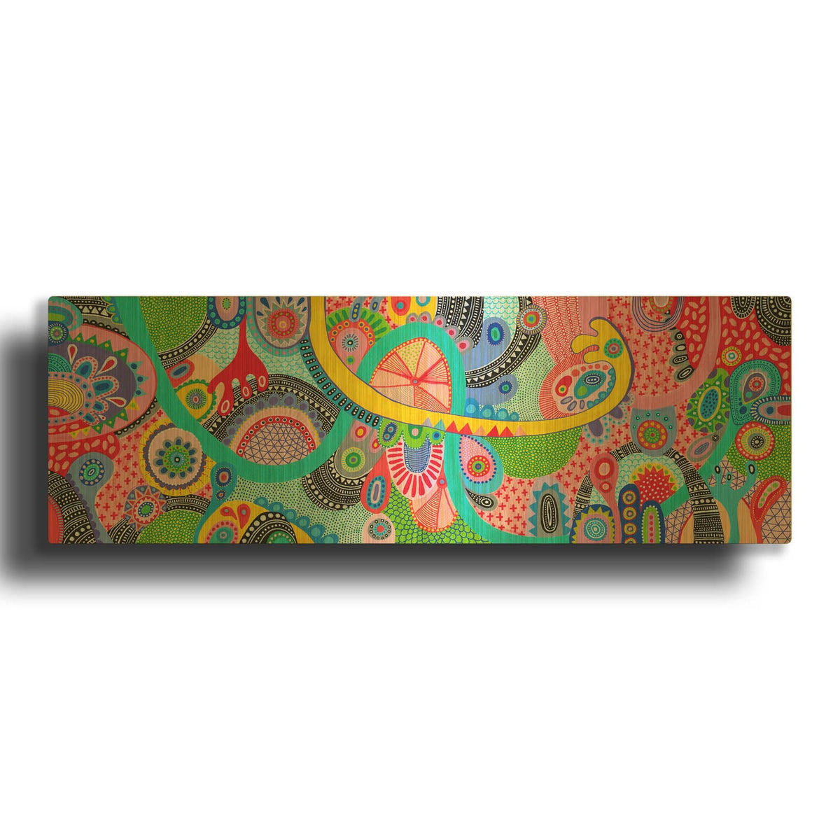 'River Adventures' By Hello Angel Gold Metal Wall Art