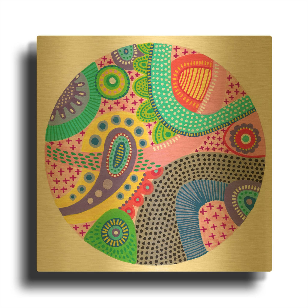 'This Way' By Hello Angel Gold Metal Wall Art