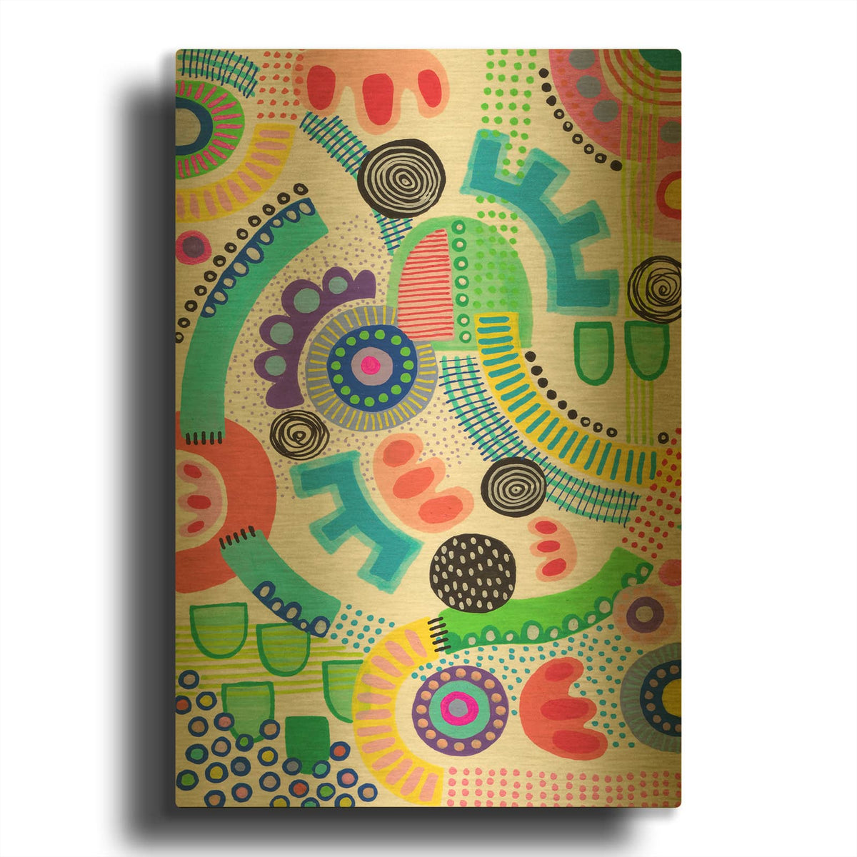 'Trainstation' By Hello Angel Gold Metal Wall Art
