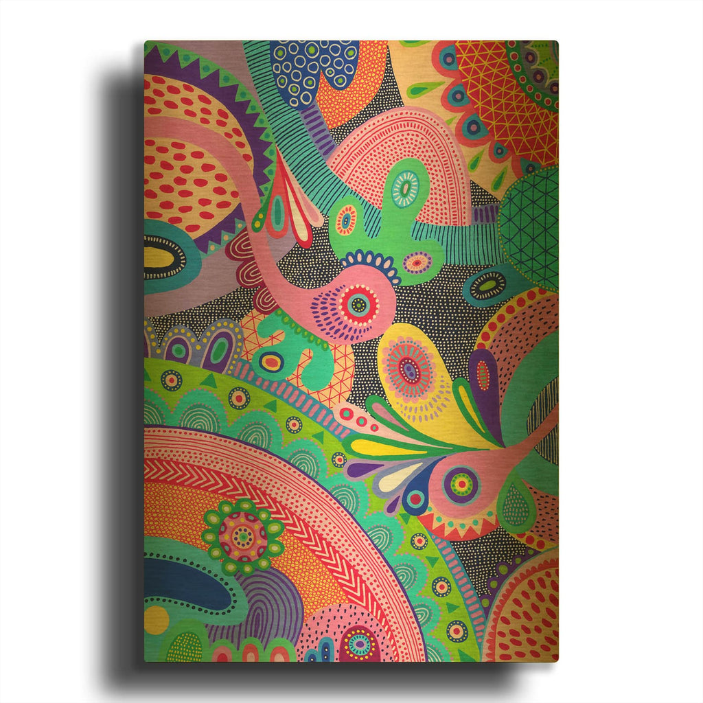 'Cartwheels' By Hello Angel Gold Metal Wall Art