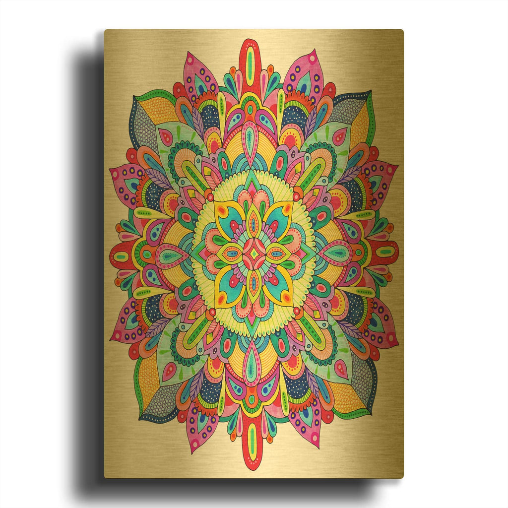 'Mandala Surprise' By Hello Angel Gold Metal Wall Art