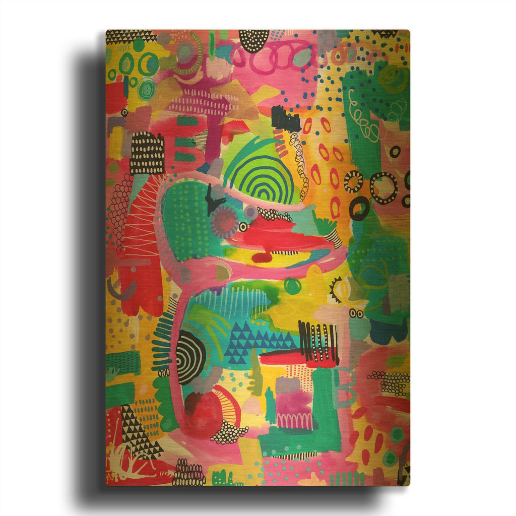 'Bubblegum Crush' By Hello Angel Gold Metal Wall Art