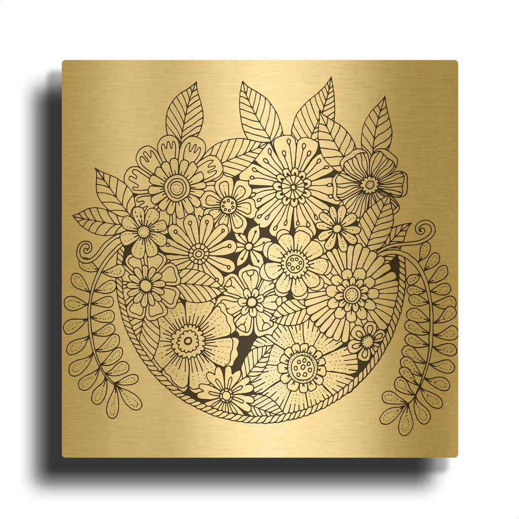 'Spilling Over' By Hello Angel Gold Metal Wall Art