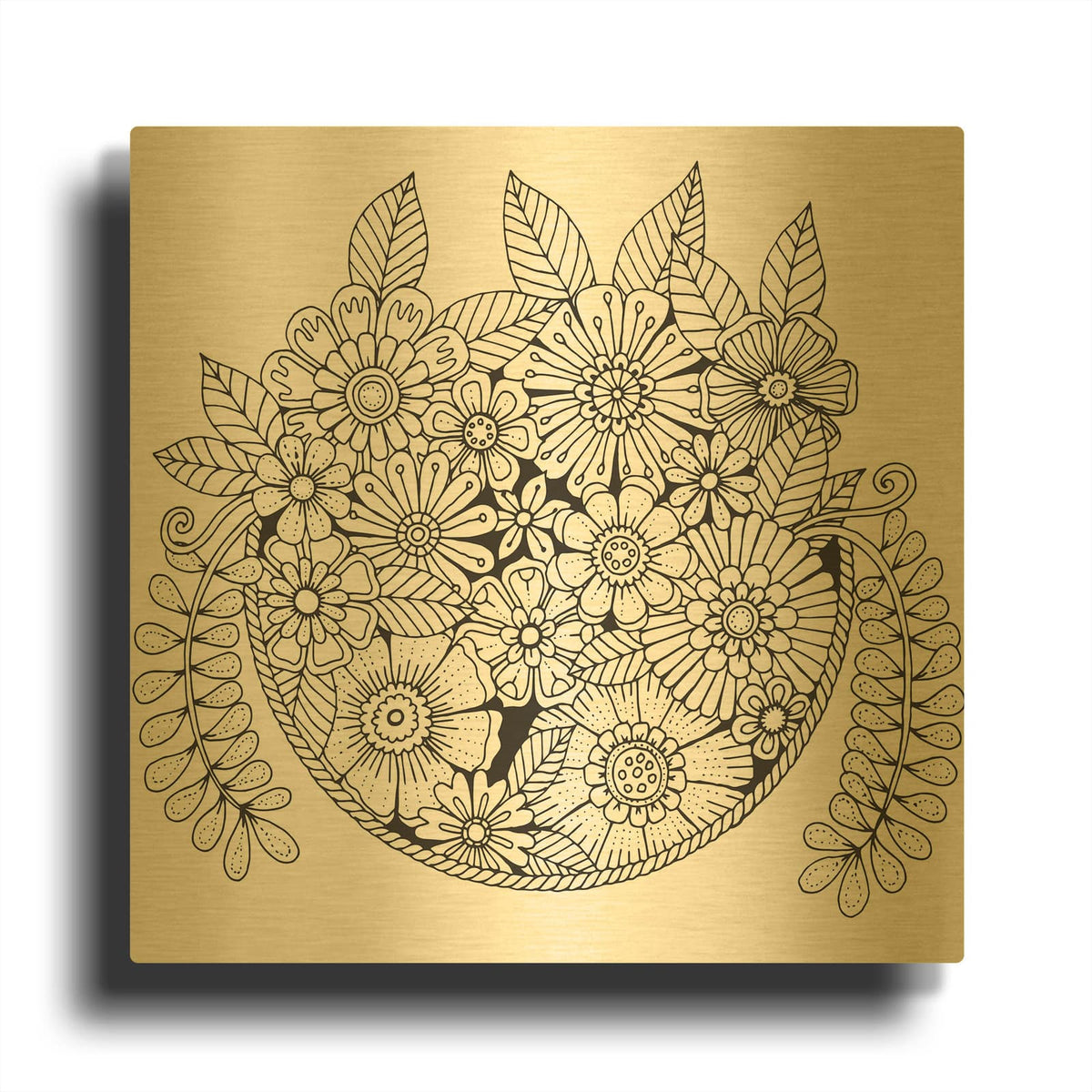 'Spilling Over' By Hello Angel Gold Metal Wall Art
