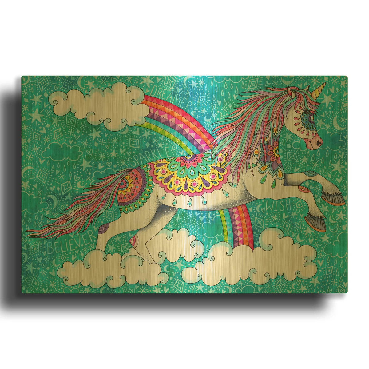 'Cloud Jumper' By Hello Angel Gold Metal Wall Art