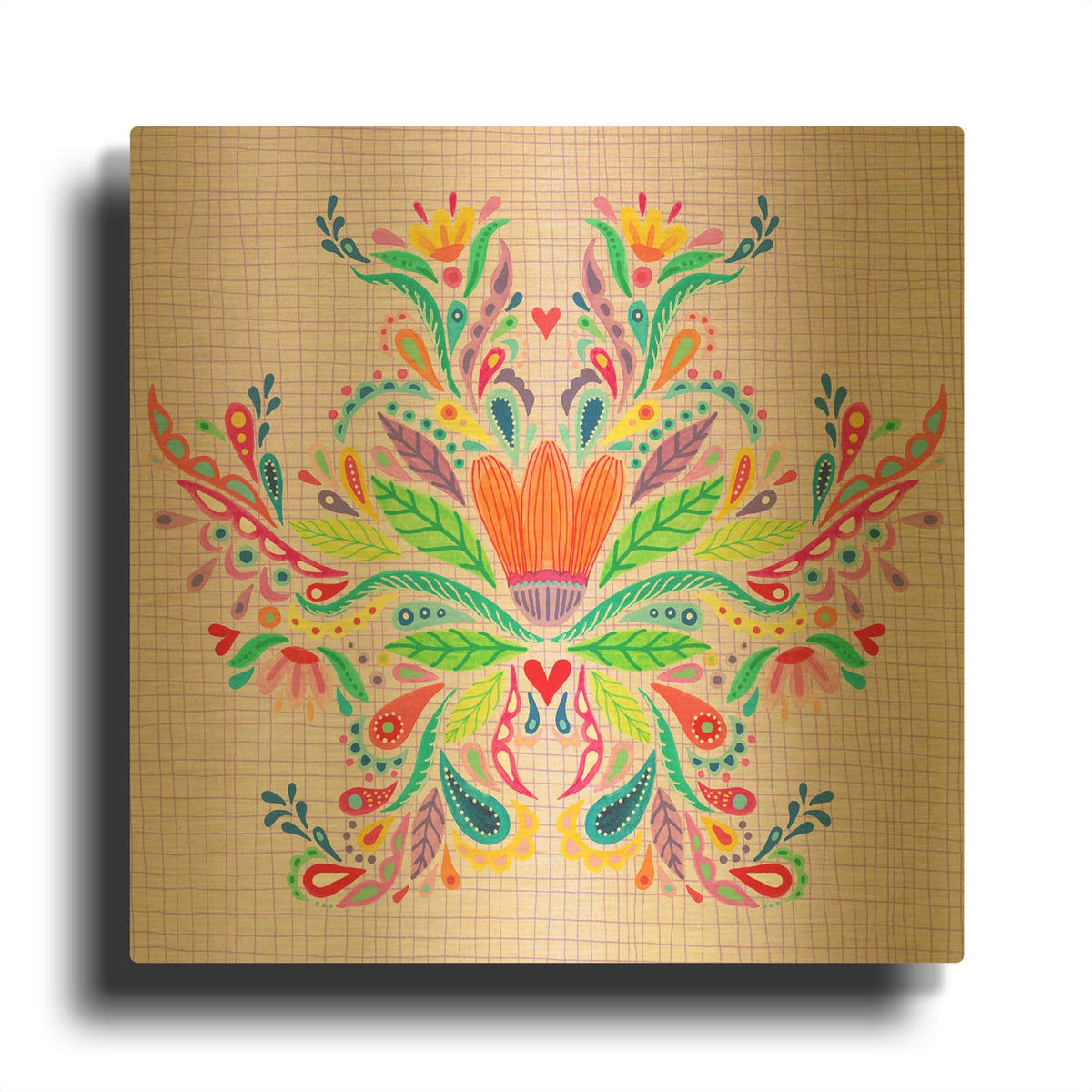 'Exotic Garden Kurbit' By Hello Angel Gold Metal Wall Art