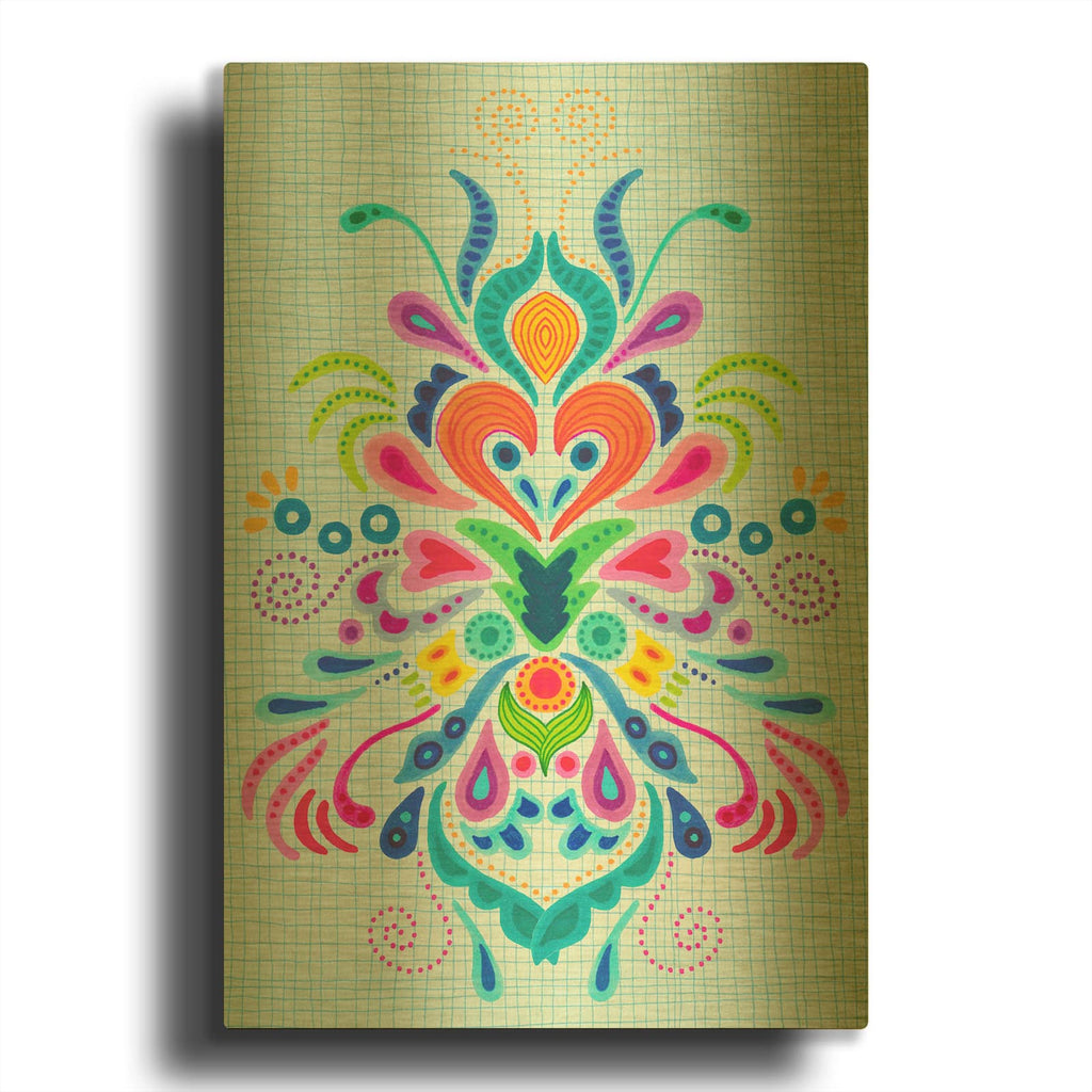 'Kurbit Blues' By Hello Angel Gold Metal Wall Art