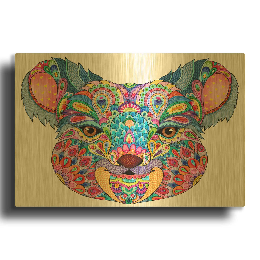 'Koala Smiles' By Hello Angel Gold Metal Wall Art