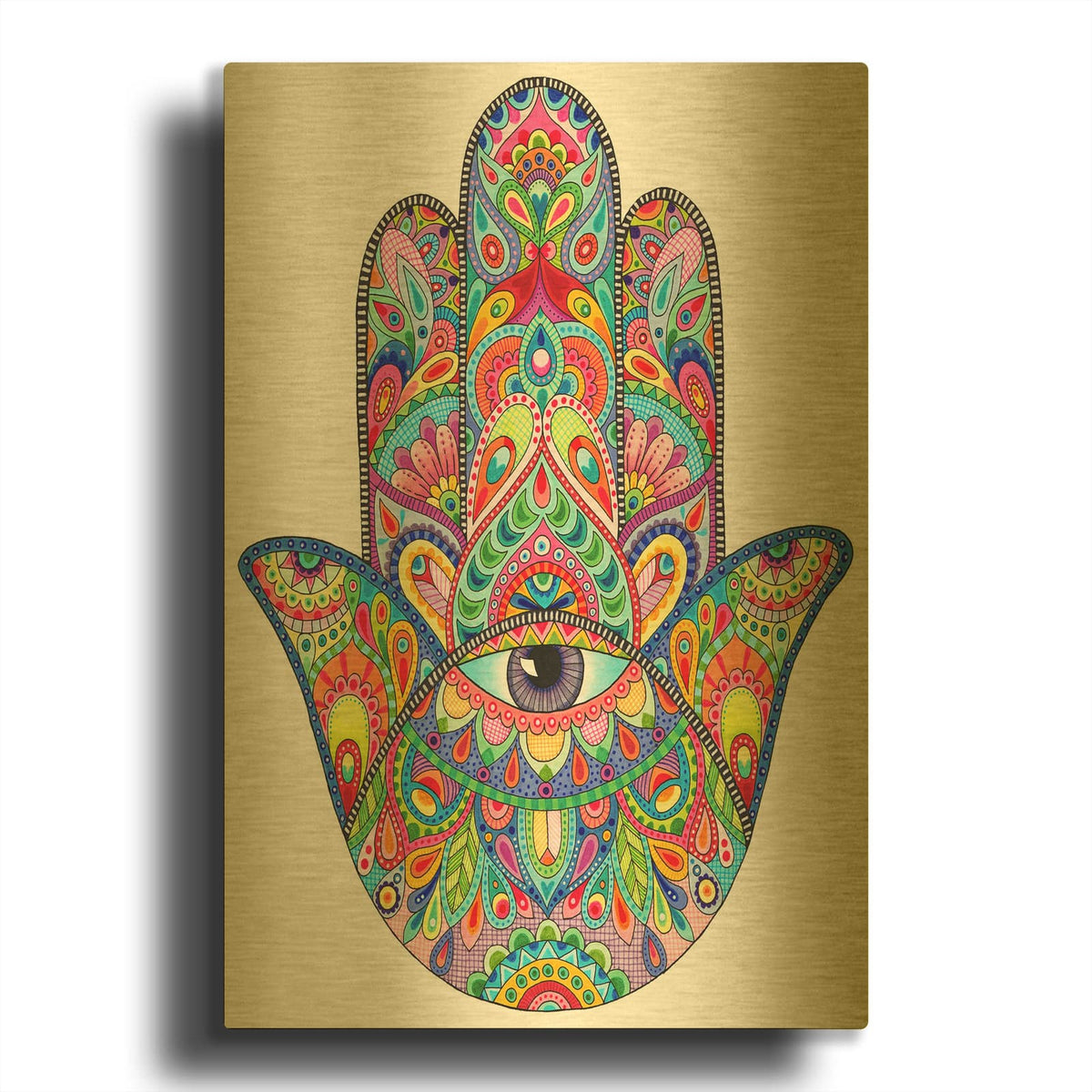 'Hamsa Hand' By Hello Angel Gold Metal Wall Art